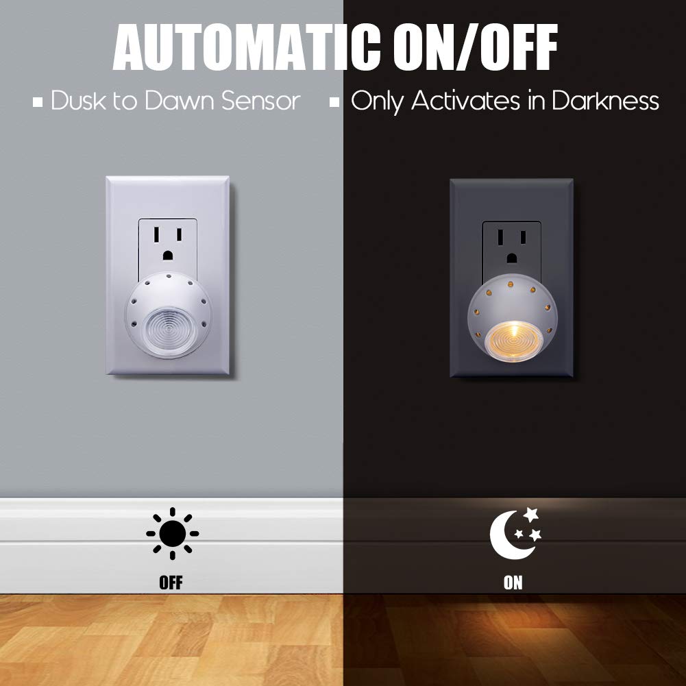 Emotionlite dusk-to-dawn sensor automatically lights hallways in dim conditions.