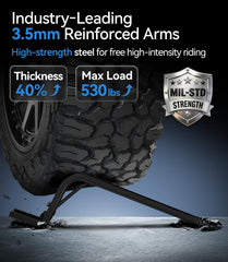 EMPATHECH anti-tip wheels help maintain balance on turns.