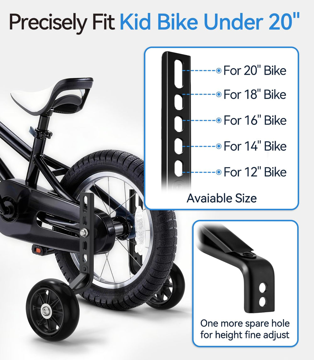 EMPATHECH training wheels installed on a bike enable confident learning.