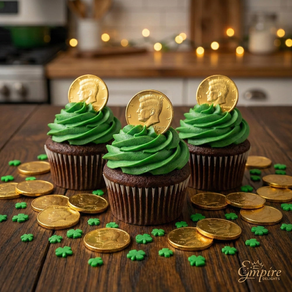 Empire Delights pirate-themed party favors with gold coins.