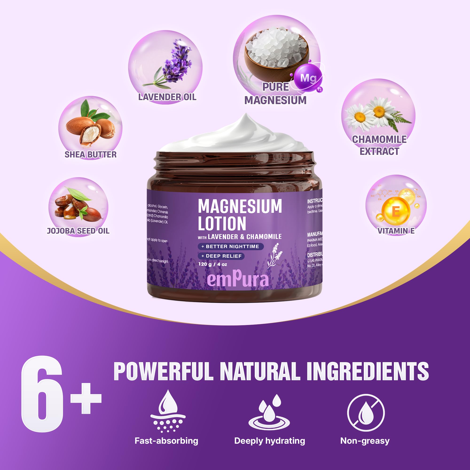 EMPURA Magnesium Lotion gift packaging, elegant box ideal for self-care gifting.