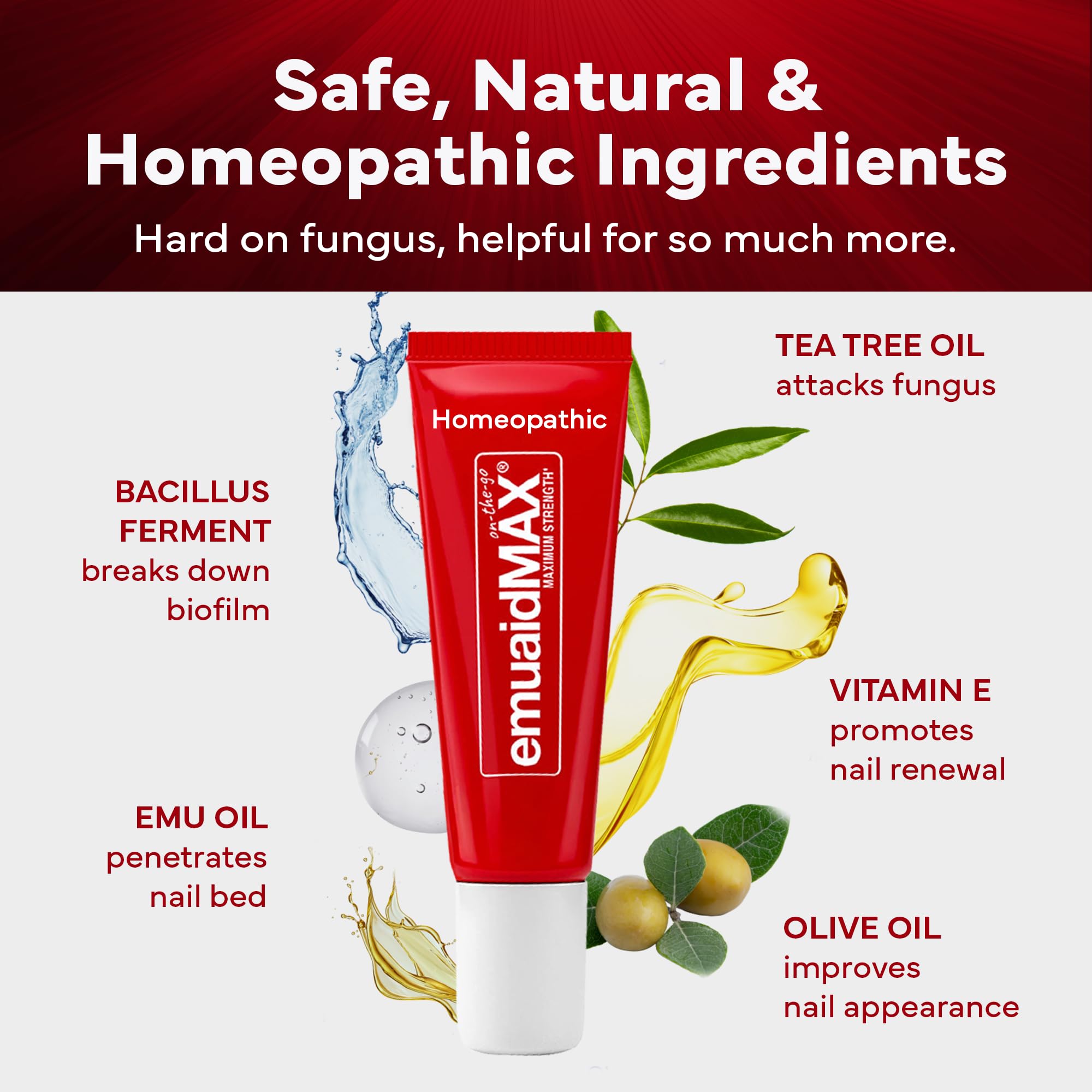 Two-pack EMUAIDMAX Nail Fungus Ointment ready for ongoing care