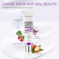 EnaSkin Dark Spot Remover cream texture close-up suggests smooth, even application.