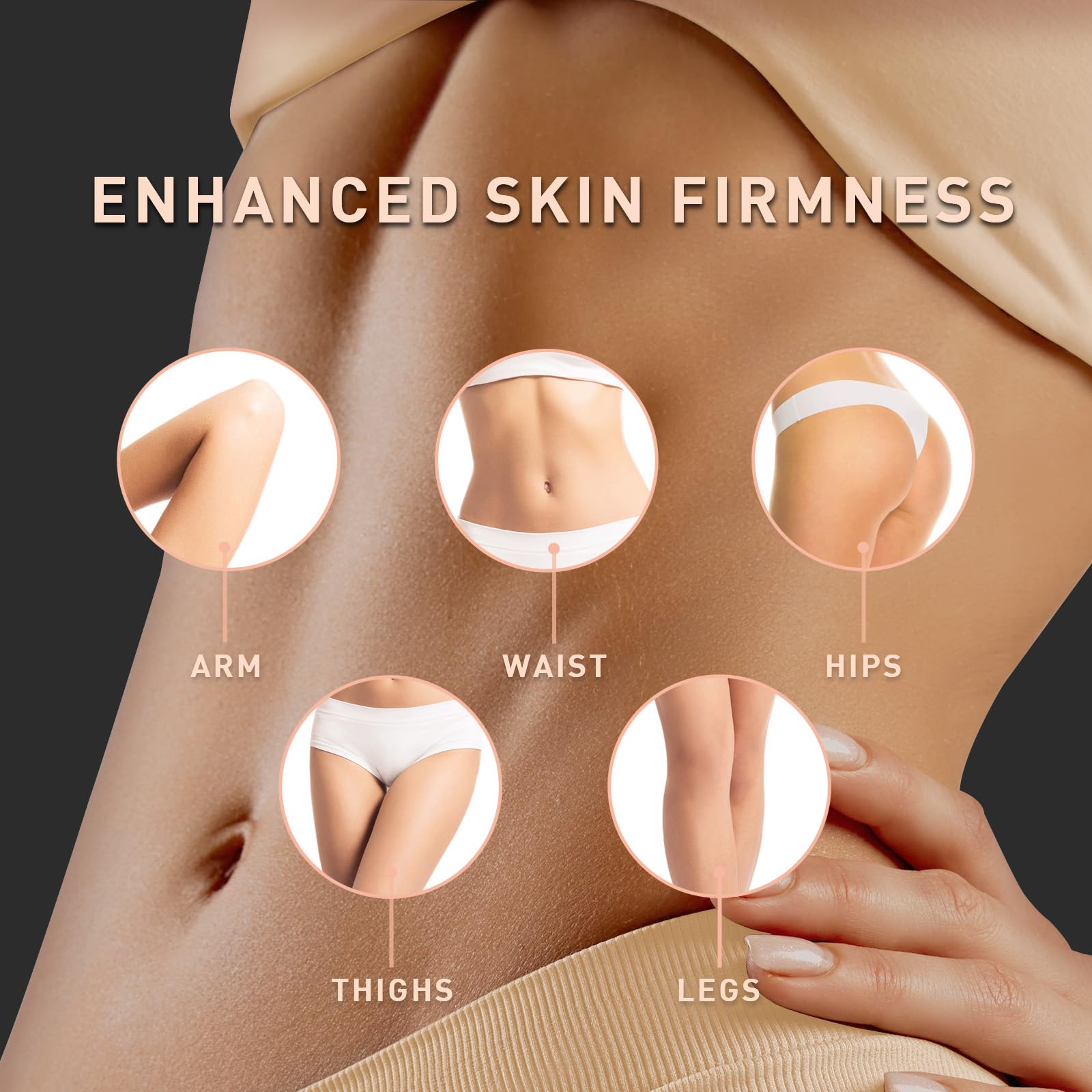 Packaging back shot of Enaskin Naturals Belly Firming Cream label and directions.