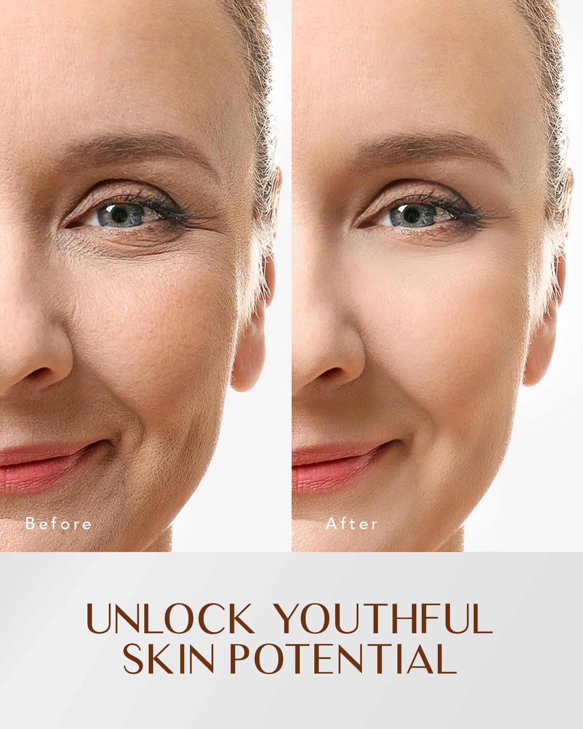 EnaSkin cream applied to face and neck for visible firming.