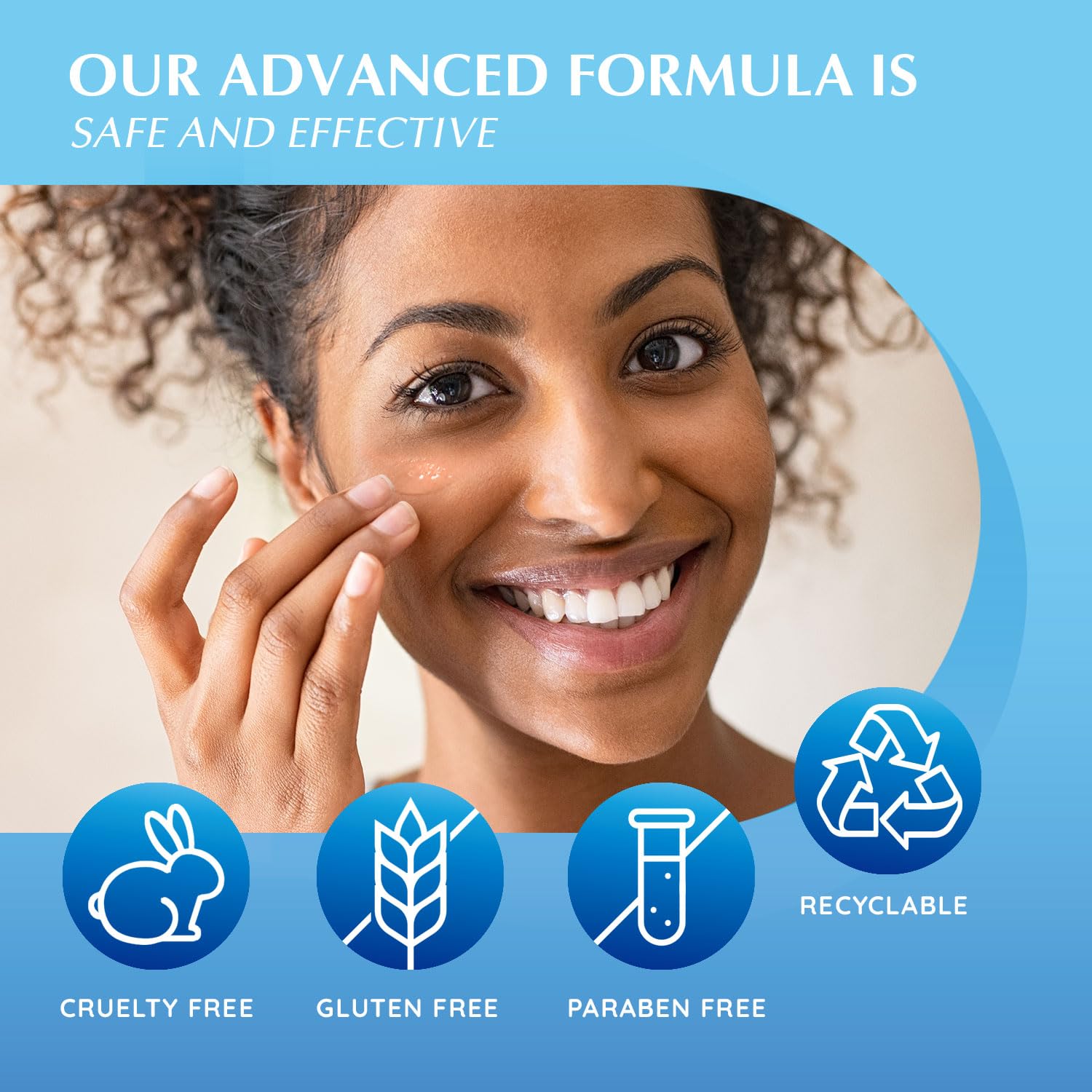 Absorbed EnaSkin serum on skin after gentle pat application