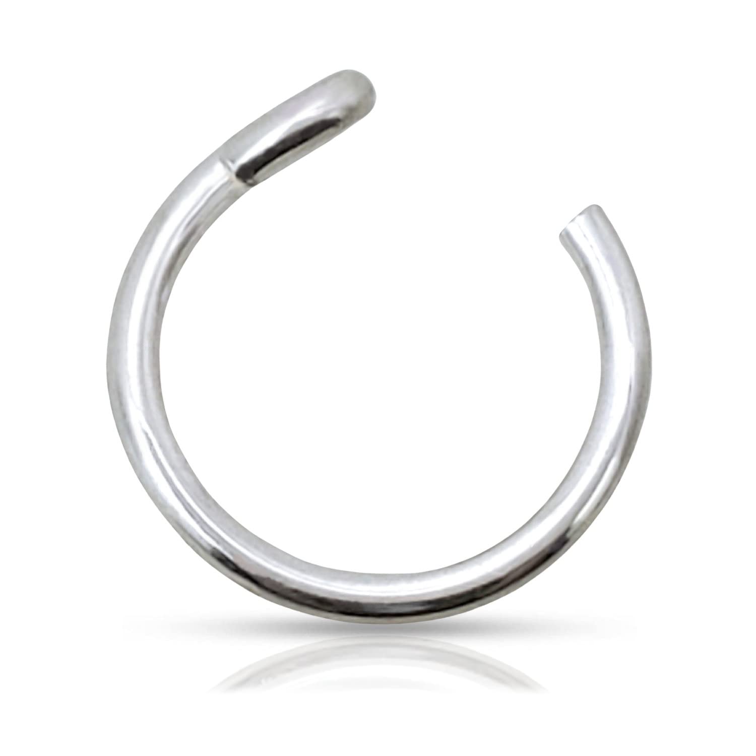 EnCharmed clip-on nose ring in gold-filled, close-up showing warm glow for everyday style.