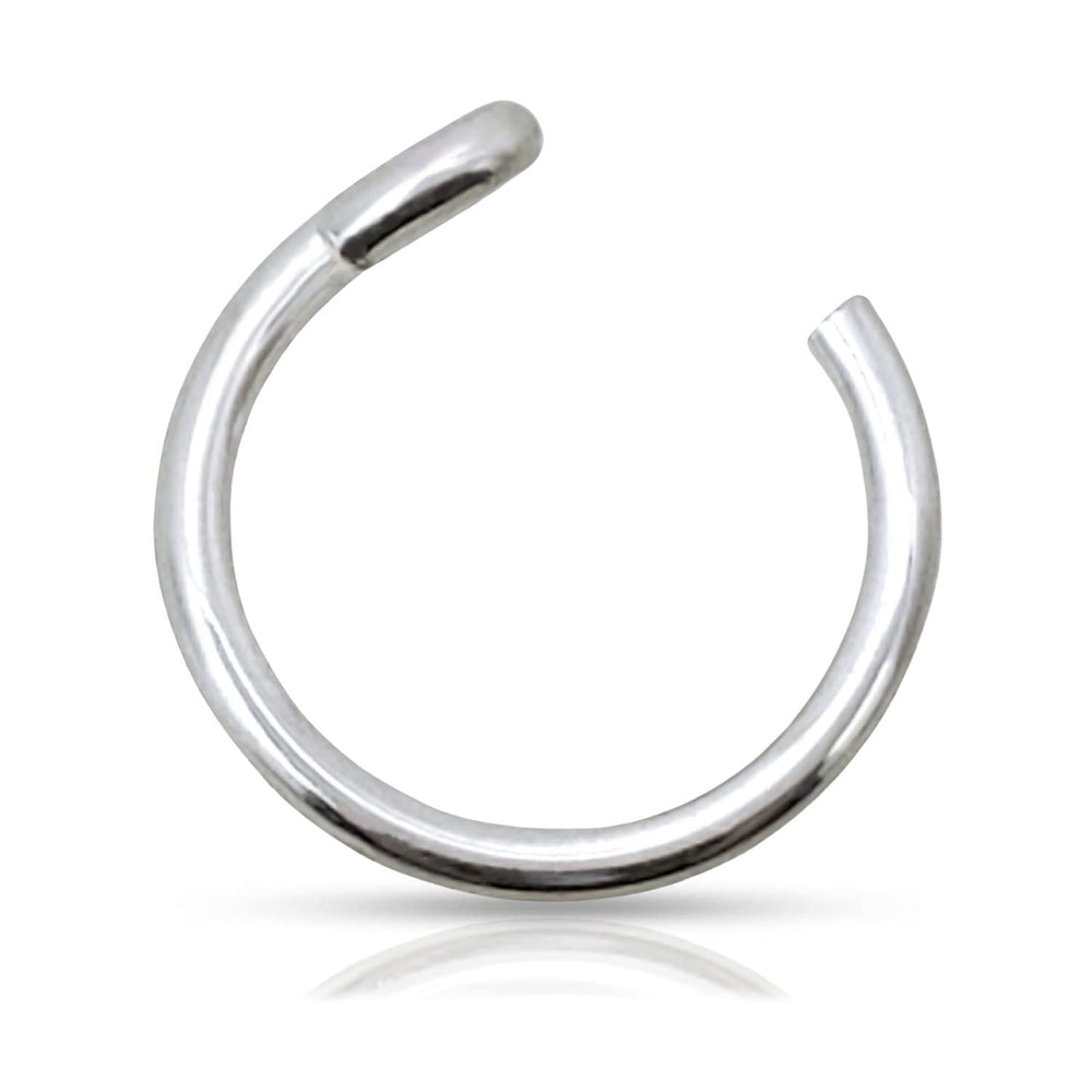 EnCharmed clip-on nose ring in gold-filled, close-up showing warm glow for everyday style.