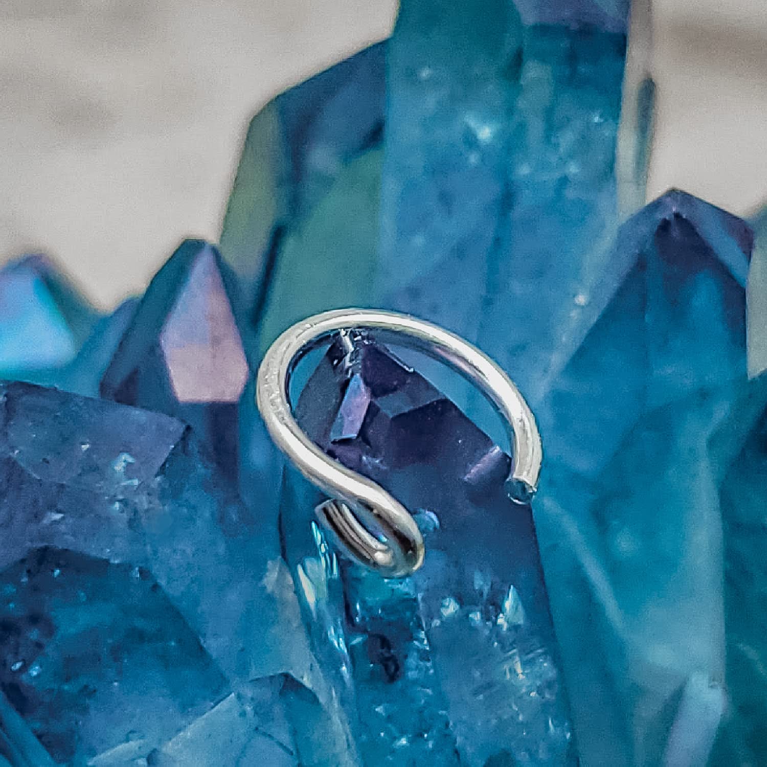 EnCharmed clip-on nose ring worn on the nose for effortless daily style.
