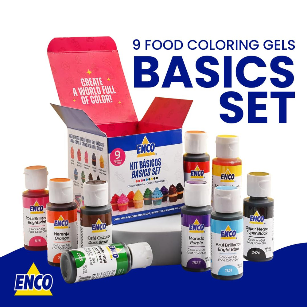 ENCO 9 Basic Orange gel color for warm, sunny tones in desserts