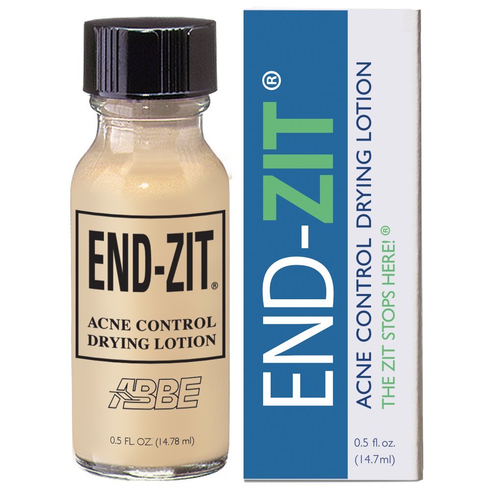 End-zit bottle pour shows fast-acting acne spot treatment.