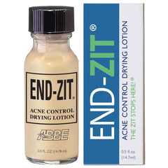 End-zit bottle pour shows fast-acting acne spot treatment.