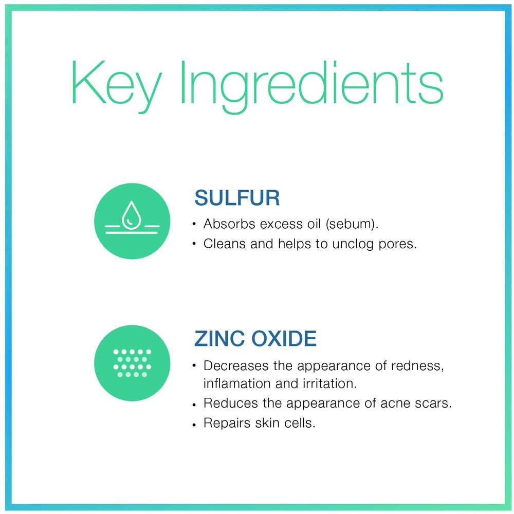 End-zit non-comedogenic label emphasizes skin-friendly care.