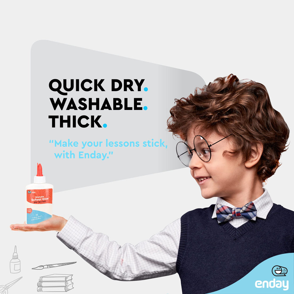 Enday non-toxic, acid-free and latex-free formula supports safe classroom use