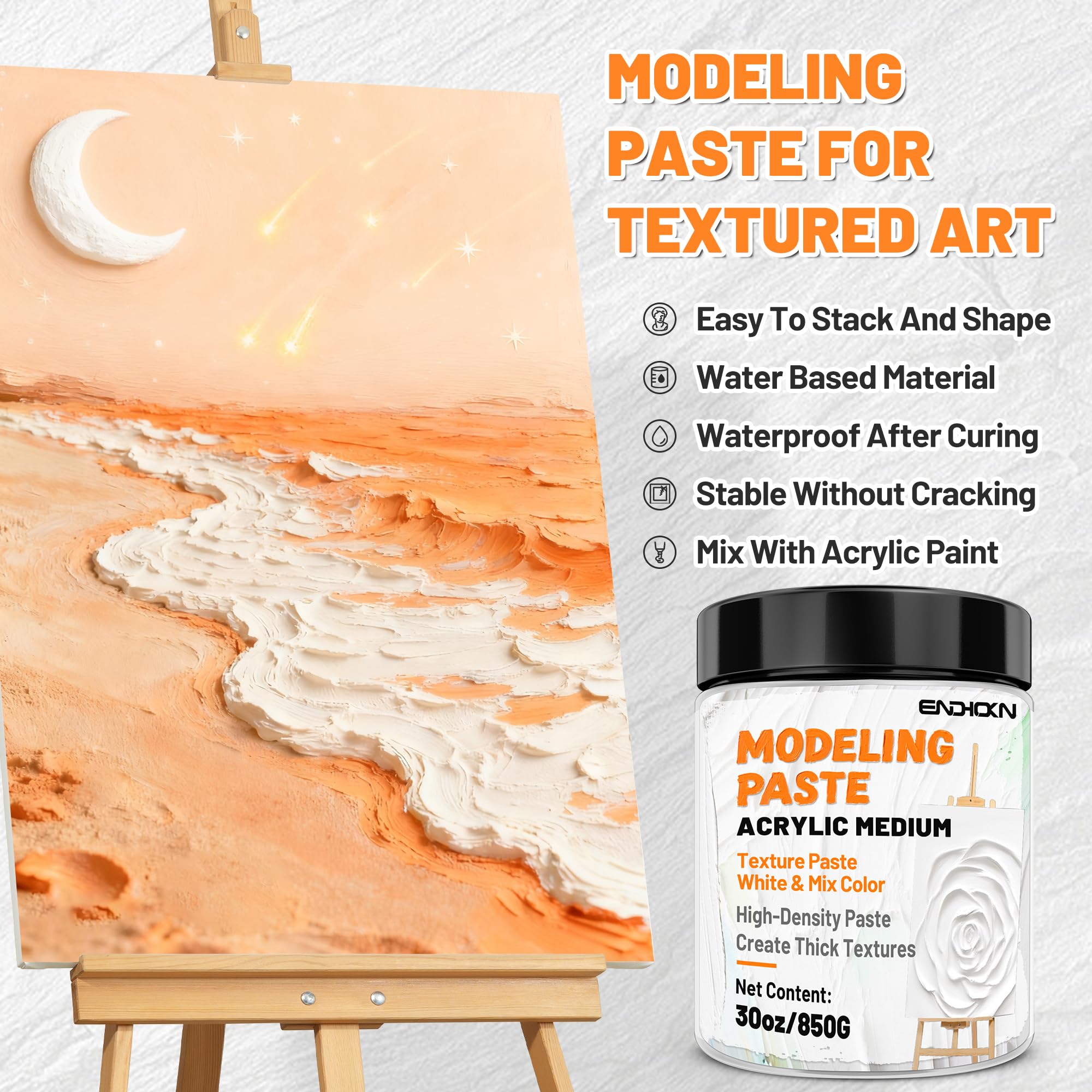 Endhokn modeling paste adhesion to wood provides strong, stable surfaces.