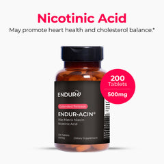 ENDUR-ACIN bottle back highlights extended-release technology for gentle absorption.