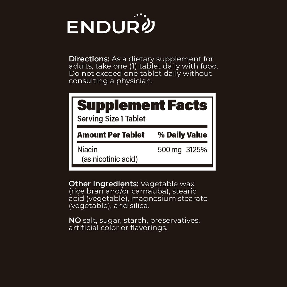 ENDUR-ACIN label confirms USA manufacturing and quality standards.