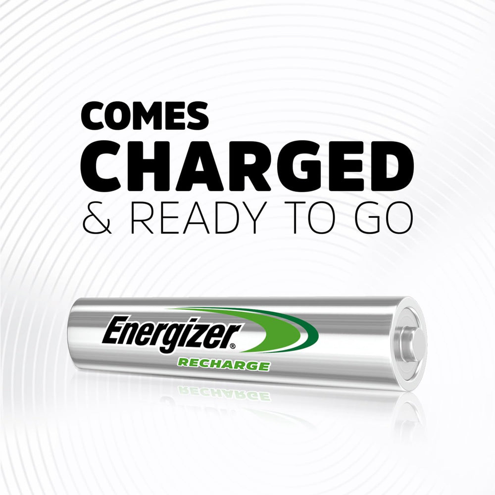 Box of Energizer Recharge Universal AAA Batteries suitable for multiple devices