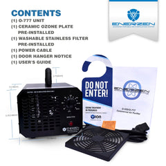 Enerzen 60000mg ozone generator side view shows durable build for repeated use.