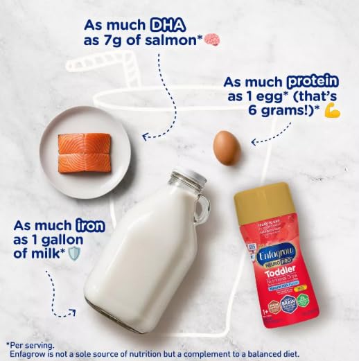 Enfagrow NeuroPro kid-friendly snack idea shown with bottle.
