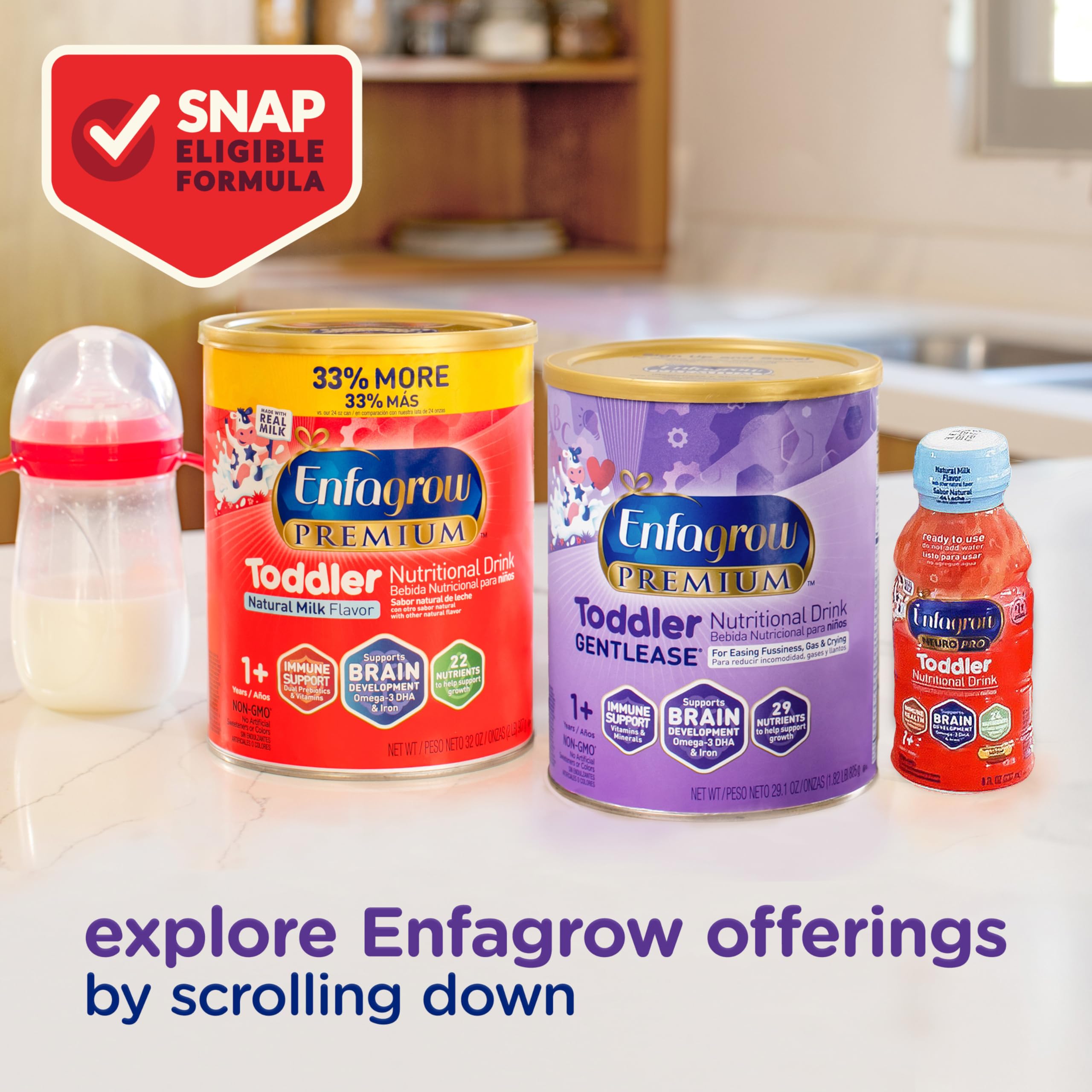 Enfagrow Gentlease no artificial colors on packaging