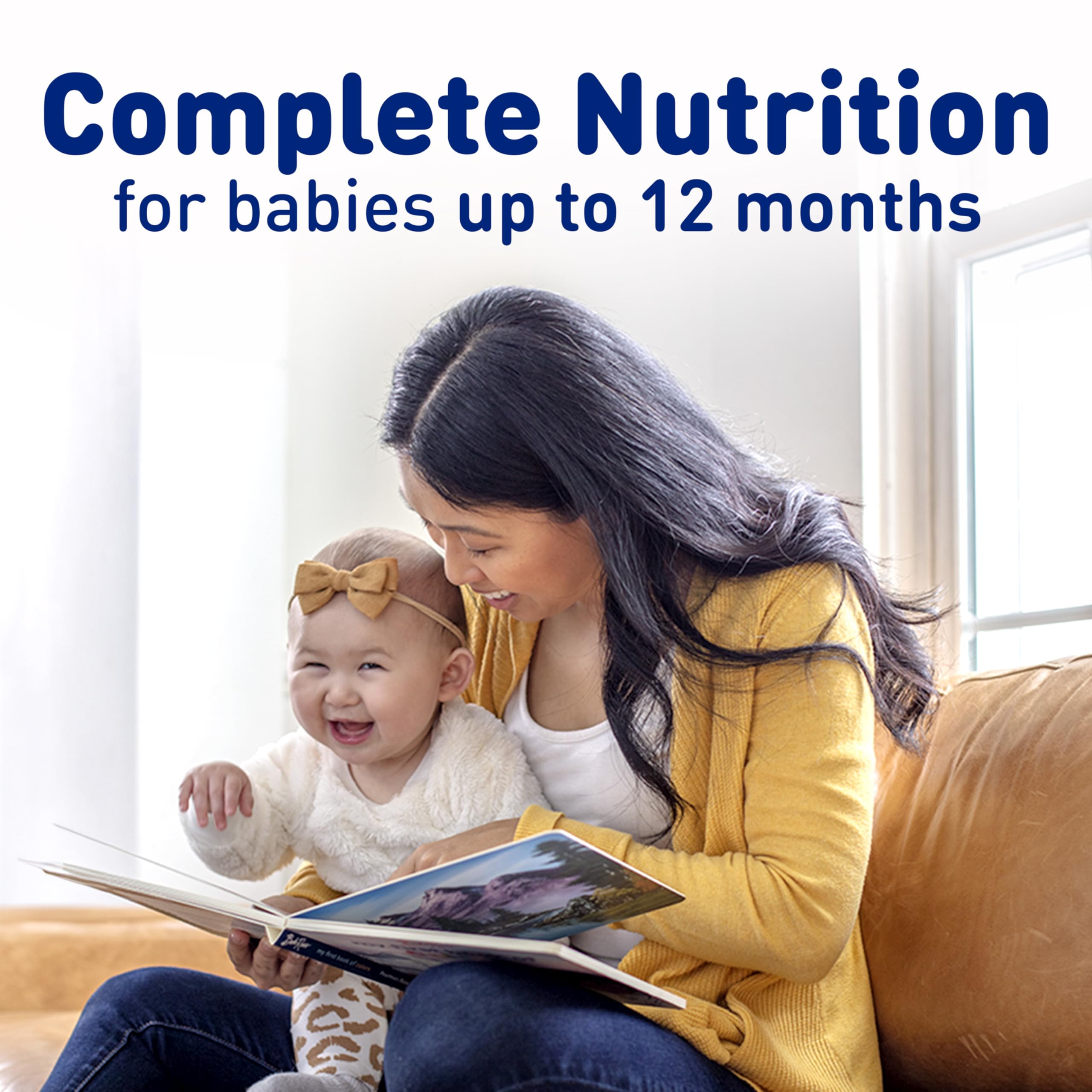 Enfamil DHA and Choline logos emphasize brain-building nutrients.