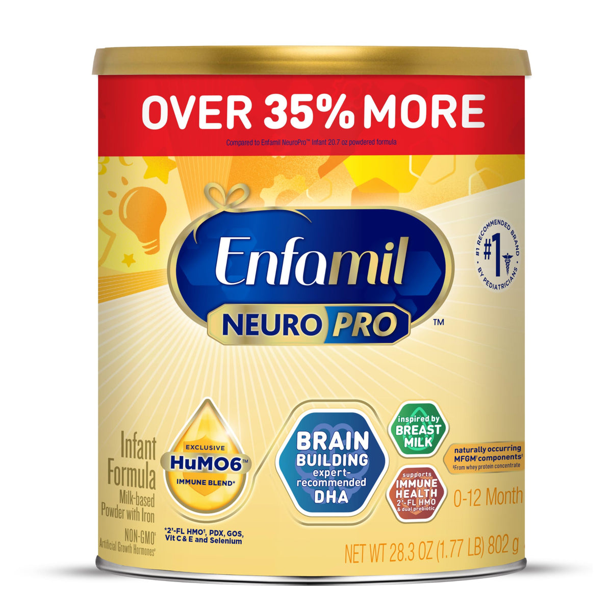 Enfamil NeuroPro brain-building duo with DHA and MFGM on the label.