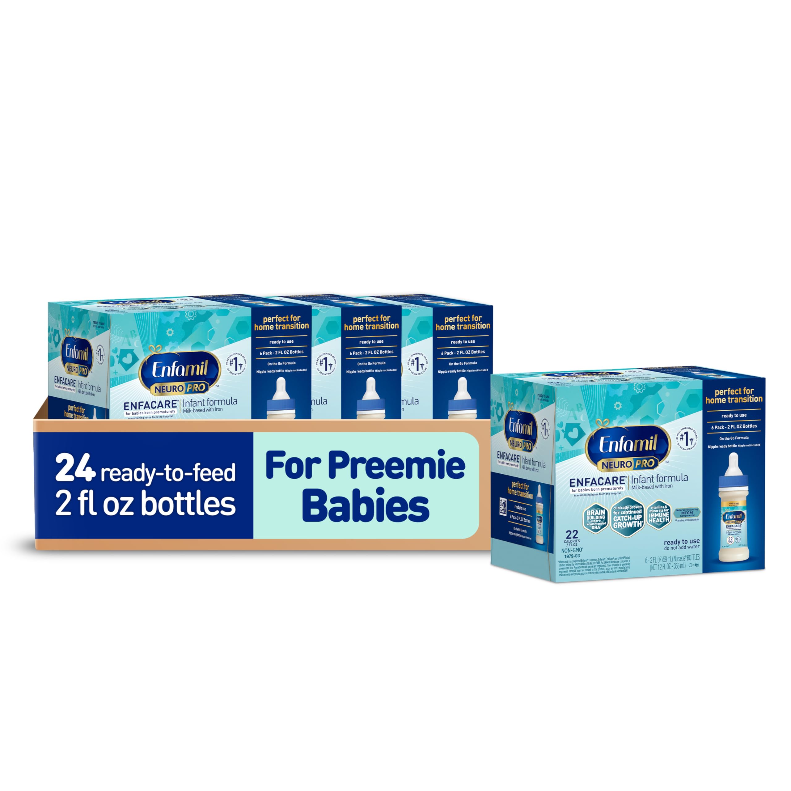 Enfamil NeuroPro EnfaCare bottle design highlights user friendly feeding