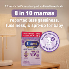 Enfamil NeuroPro Gentlease bottle-setup for convenient feeding.