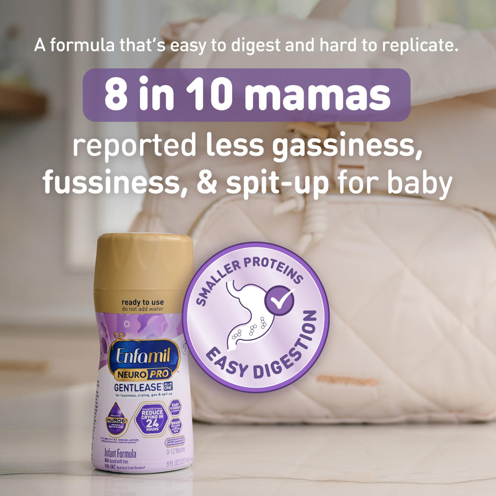 Travel-pack of Enfamil NeuroPro Gentlease ready-to-feed formula for on-the-go