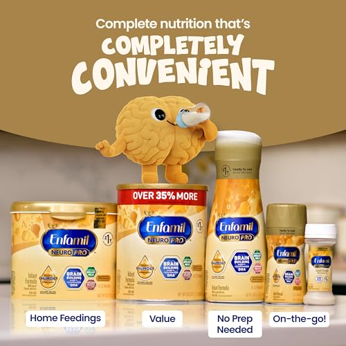 Enfamil NeuroPro ready-to-use bottle set for family feeding.