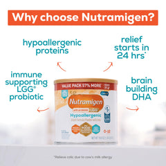 Enfamil Nutramigen DHA-ARA-Choline section emphasizes brain development nutrients