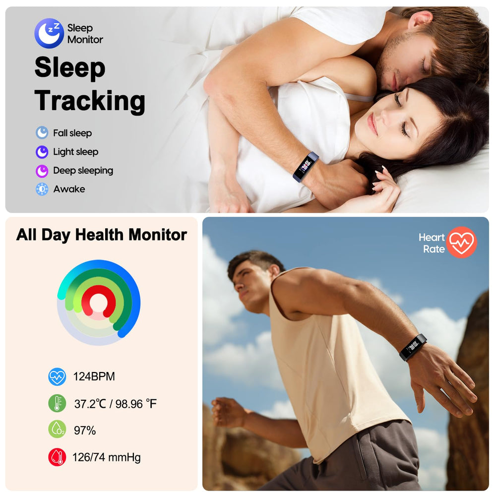 ENGERWALL fitness tracker counts calories burned during activities.
