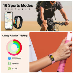 ENGERWALL fitness tracker monitors heart rate during workouts.