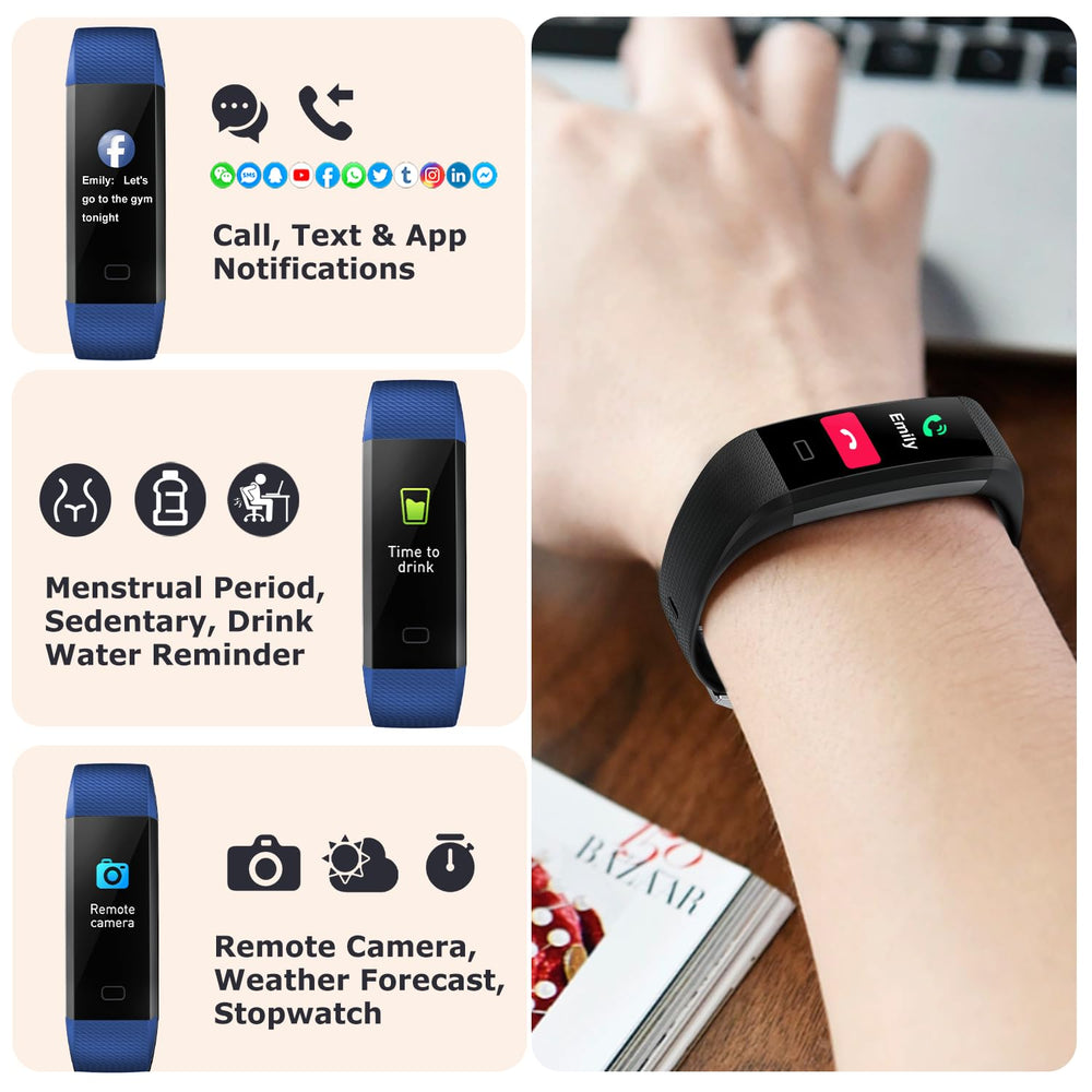 ENGERWALL fitness tracker tracks sleep stages for rest quality.