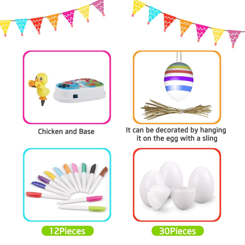Engfa 30 plastic eggs ready for colorful decorating and play