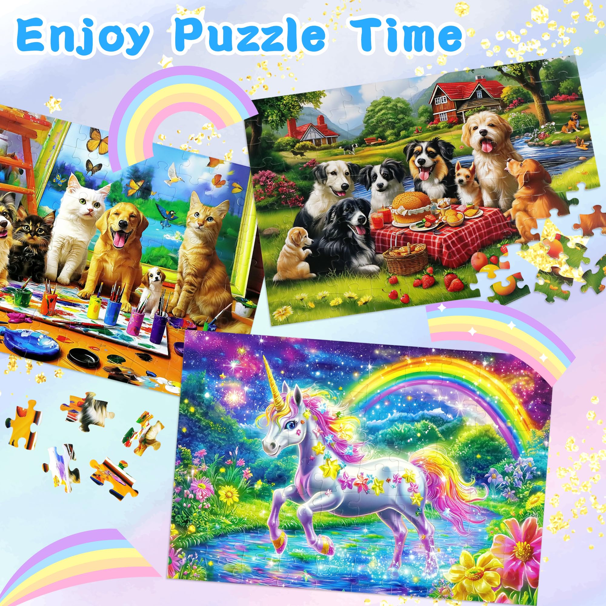 Engfa 4-in-1 Kids Puzzles Pack supports varied play and family bonding.