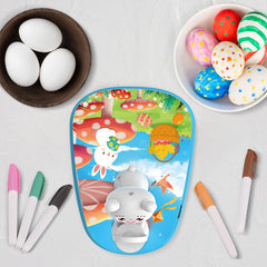 Engfa Easter egg decorating kit packaging with 30 plastic eggs and 12 markers for kids.
