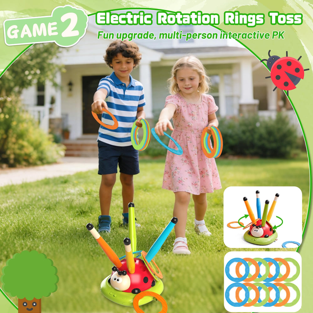 Engfa spinning-pole-hop game during music-paced jumping.