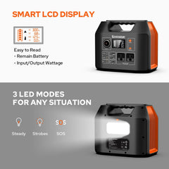 EnginStar power station with multiple outputs ready to power devices.