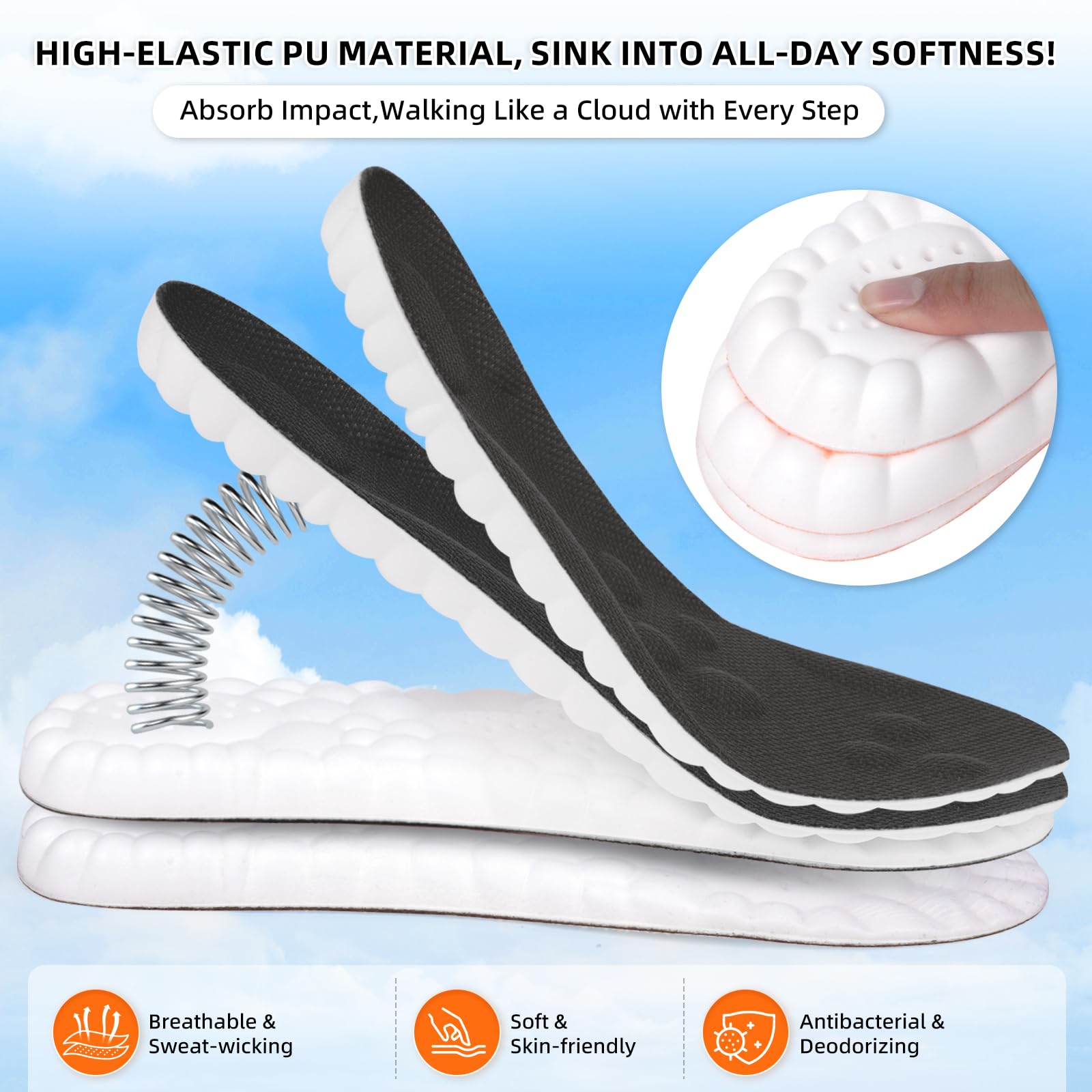 Enigat Steppers Insoles feature honeycomb-breathability for cool, dry feet