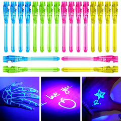 ENJOCASES invisible ink pen cap with UV light reveals secret messages for night play