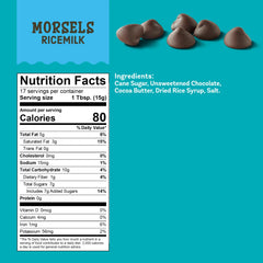 Back label of Enjoy Life Ricemilk Morsels highlighting allergen information.