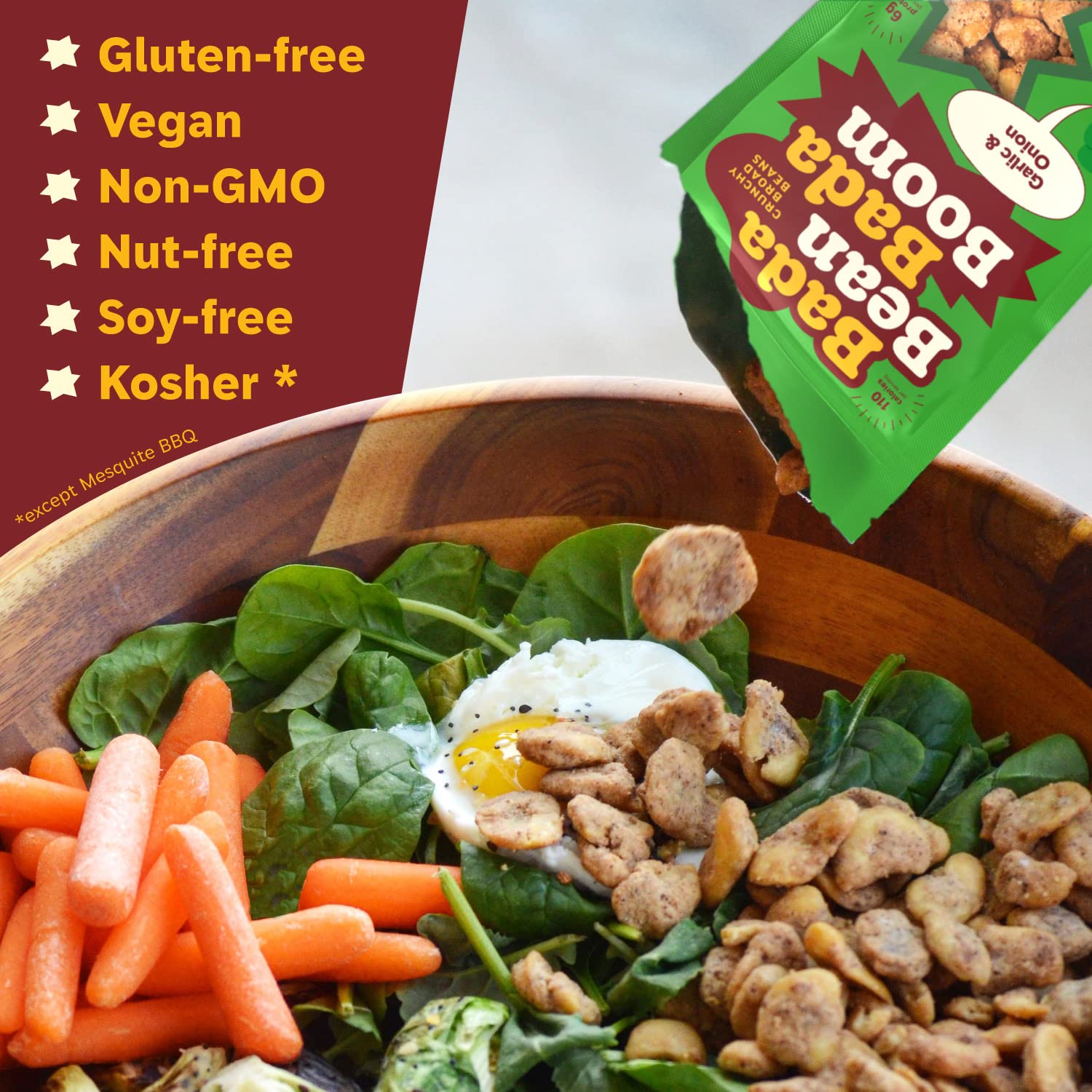 Enlightened Bada Bean Bada Boom vegan fava beans for quick plant based snacking