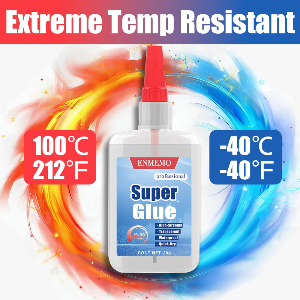 ENMEMO transparent CA glue blends on colored surfaces