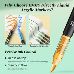 ENMY acrylic markers on canvas deliver rich, vivid strokes.