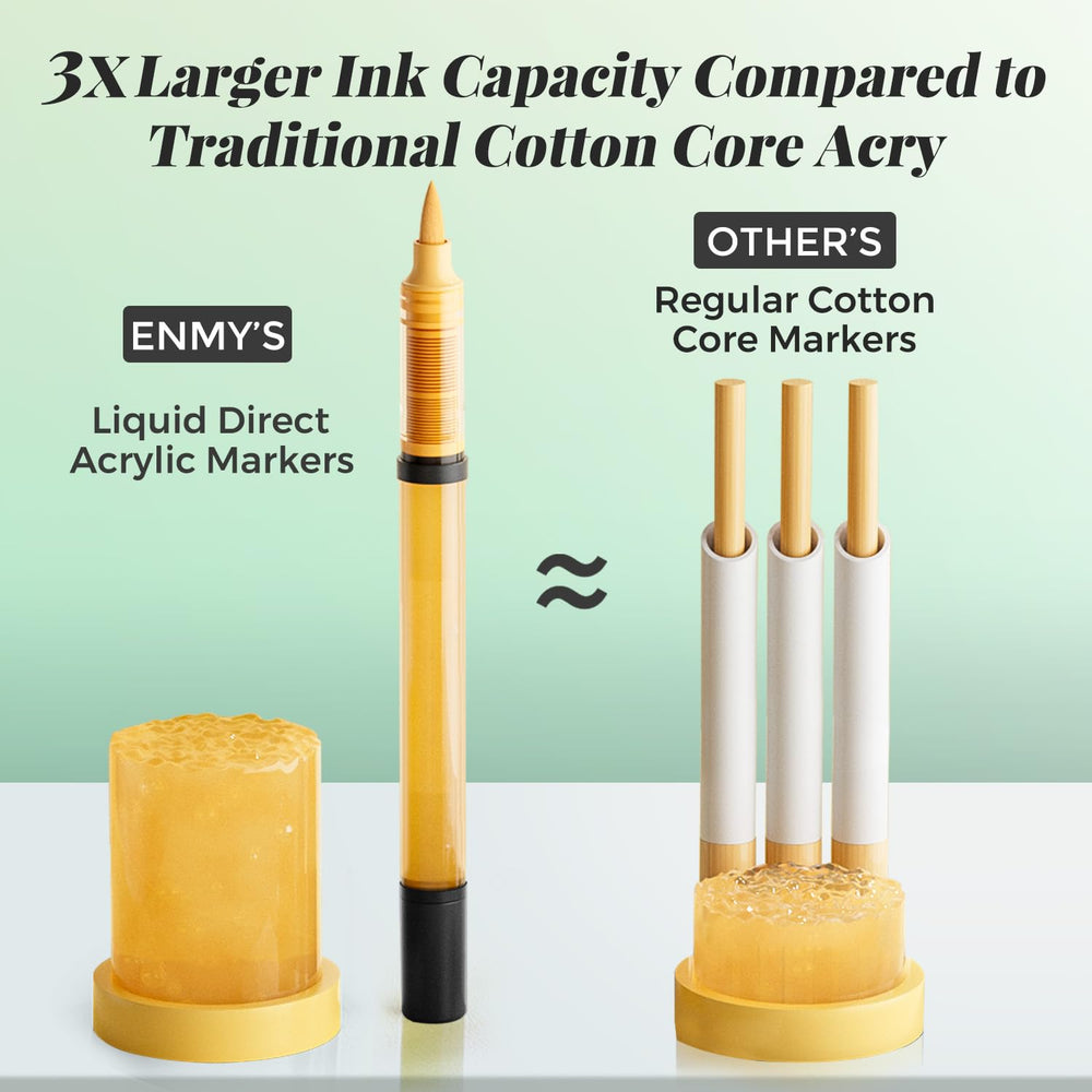 ENMY markers on wood for crisp lines and bold details.