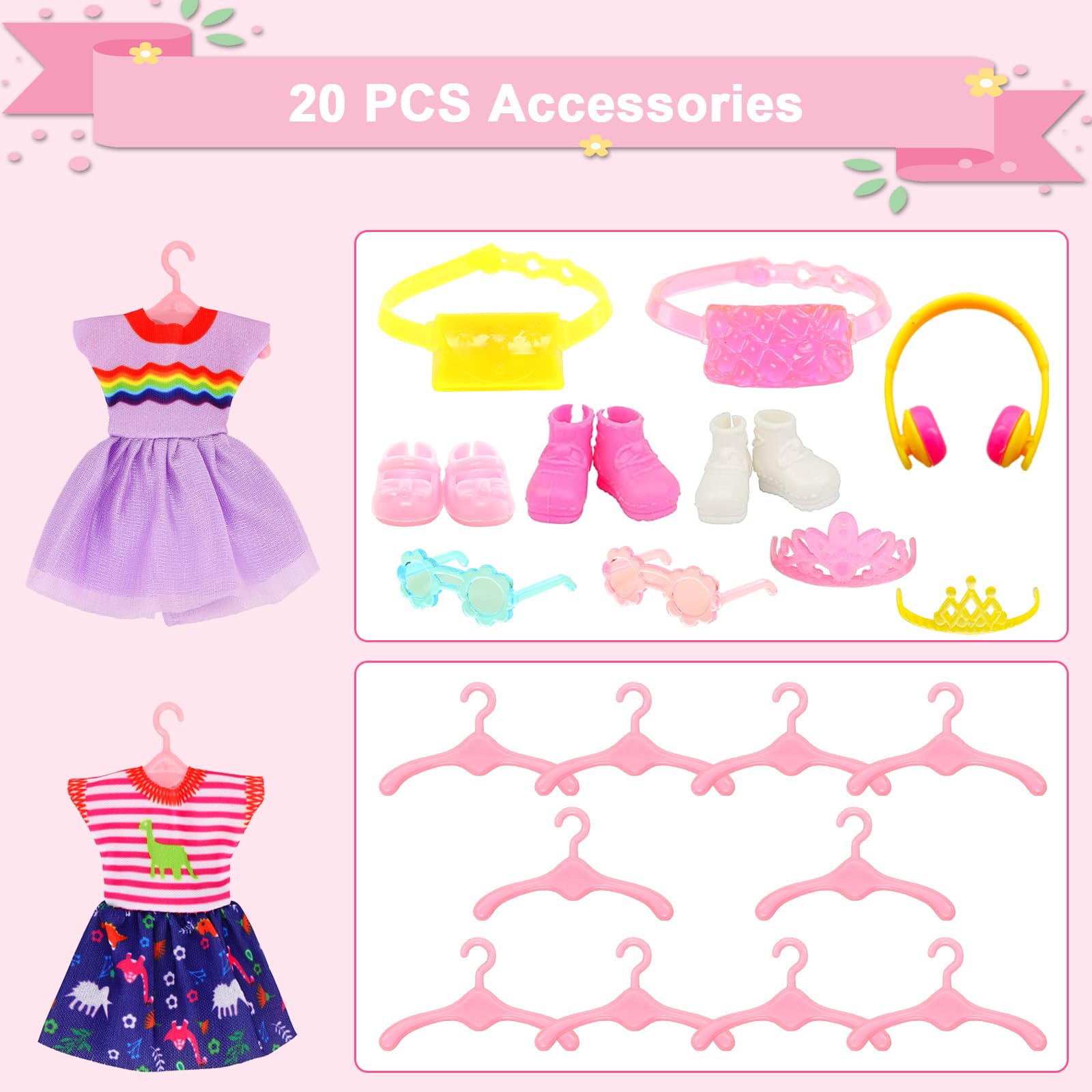 ENOCHT accessories including glasses, headset, and crown for pretend play.