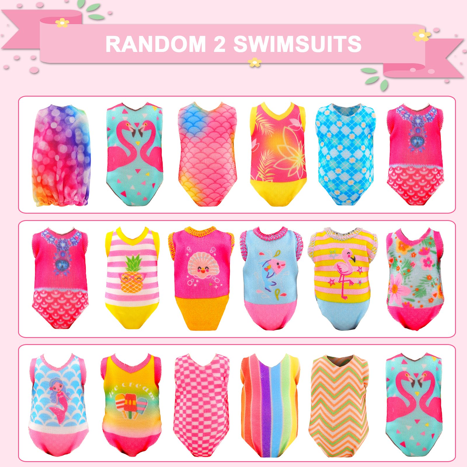 ENOCHT doll swimsuit for 6-inch dolls for beach or pool play.