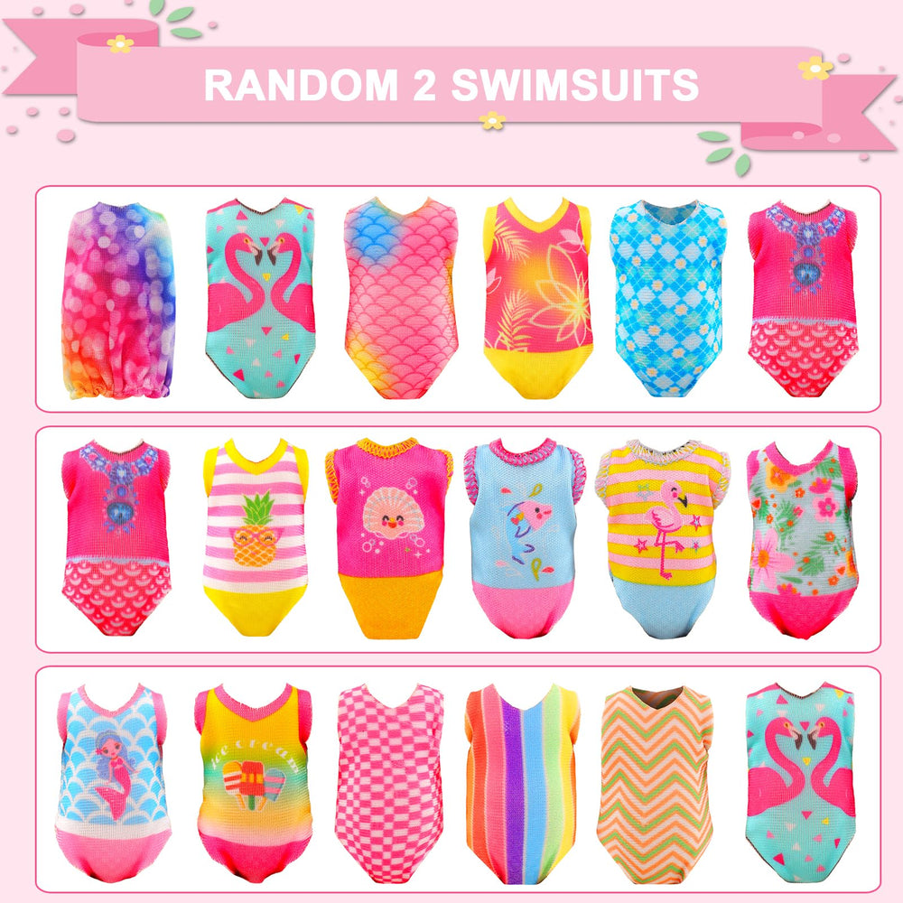ENOCHT doll swimsuit for 6-inch dolls for beach or pool play.